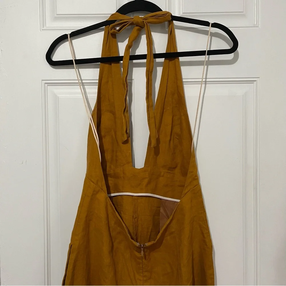 Aritzia Wilfred‎ 100% Linen Halter Jumpsuit Size 2